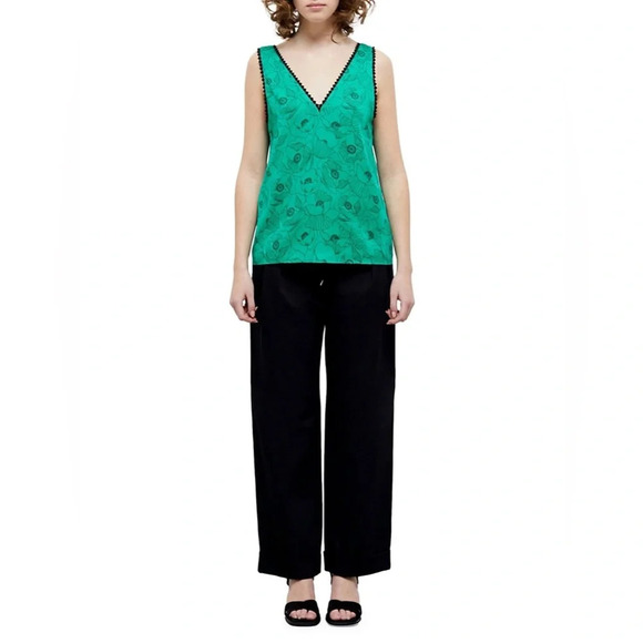 The Kooples Poppy-Print Sleeveless Top,  BNWT, size “2” (M) - Picture 3 of 14